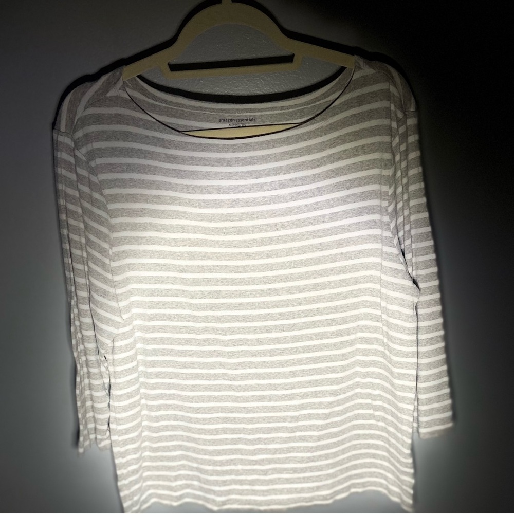 Amazon essentials boat neck striped tee